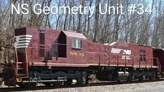 Norfolk Southern Geometry Unit #34 at night!