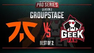 Fnatic vs Geek Fam Game 1 - BTS Pro Series 2: SEA - Group Stage w/ MLP & johnxfire
