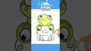 Funny Frog Song | Kids Song 🌈 Doodle Coloring for Kids