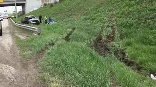 I-480 single car crash