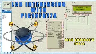 LCD interfacing with the PIC16F877A microcontroller.