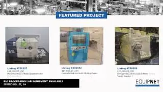 BIO PROCESSING LAB EQUIPMENT AVAILABLE