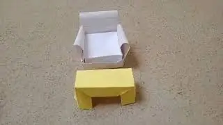 Origami paper sofa making at home