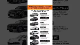 MIDDLE CLASS CAN FINALLYAFFORD LUXURY CARS?