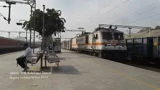 Ambikapur Special WAP-7 at 120 km/h | 04043 LHB | Skips Faridabad | TrackTales