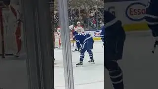 Toronto Maple Leafs' superstar Auston Matthews takes a face-off.