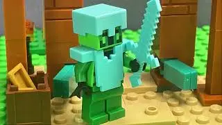 Lego Minecraft pt 1: Cactus Knight Vs Pillagers