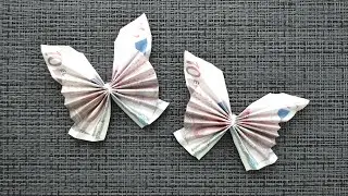 Origami SCHMETTERLING Geldgeschenk GELD FALTEN | Money BUTTERFLY | Tutorial by Euro Origami