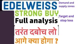 EDELWEISS SHARE ANALYSIS | NEXT TARGET AND STOP LOSS| DEMAND AND SUPPLY ZONES