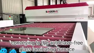 The production of glass fence with PVB autoclave free glass laminating machine