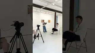 Interviewing artist Atticus Wakefield in Manhattan, New York for his art show #art #interview