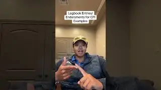 Logbook entries/endorsements for CFI Examplea: TSA,IACRA and MEDICAL