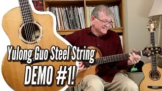 Yulong Guo Steel String Guitar, Cedar Double Top, Solid Ziricot&eacute; Back/Sides / DEMO