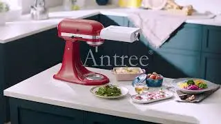 ANTREE 3-1 Pasta Maker Attachment for KitchenAid includes Pasta Roller & Pasta Cutters