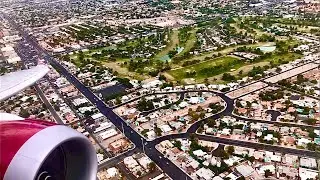 Turbulent Virgin Upper Class 787 Landing in Las Vegas (LAS)