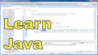Learn Java Programming - Exercise 09x - The Continue Statement