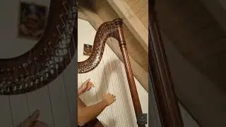 De Lu&aacute;in de M&aacute;irt. Elfengesang. Practice session by a beginner. #harp #harpmusic #strings