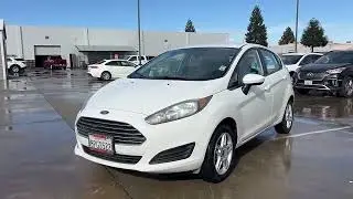 2018 Ford Fiesta Oxford White Medium Light Stone madera Visalia Fresno Financing Clovis Used stock