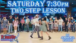Two Step 🔀 Inside Weave to Double Inside Turn 🔀 Lesson by DJ JohnPaul & Kortnee at Round Up