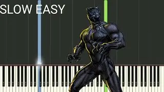 Black Panther OST - Wakanda Forever | SLOW EASY Piano Tutorial