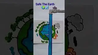SAVE THE EARTH 💦🌍 WORLD ENVIRONMENT DAY@Tonniartandcraft#shorts#tonniartandcraft#sree_art#earth