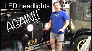 Modern, brighter Ford Model A headlights.