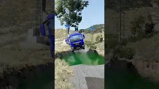 Man truck vs giant water pit part885 #shortvideo #beamngdrive #shorts #india #truck #water #usa