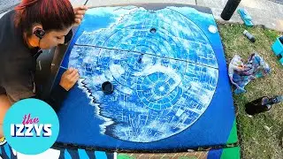 DEATH STAR SIDEWALK MURAL!
