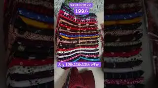 Just 199/- pure cotton nighties #shorts #shopping #nighties #night #ytshorts #yt #ashadamoffers