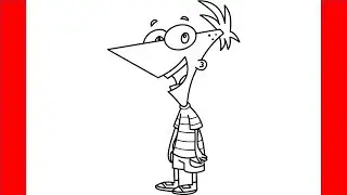 How To Draw Phineas From Phineas And Ferb - Step By Step Drawing