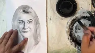 N1127 每日水墨人物素描 美女 Daily Water-ink Portrait Sketch Beautiful Girl 수묵 인물 스케치 水墨画の人物スケッチ