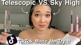 TikTok Made Me Try It: Buy Or Lie?! Telescopic Vs Sky High Mascara #SkyHighMascara