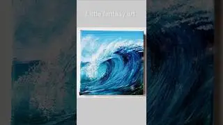 Big Wave Painting 💙🩵 for beginners #easypainting #paintingidea #shorts #acrylicpainting