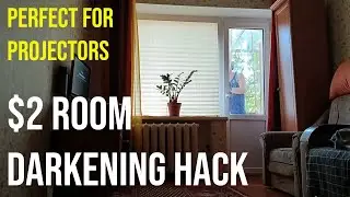 $2 Blackout Window Hack | Watch Projector in Daylight
