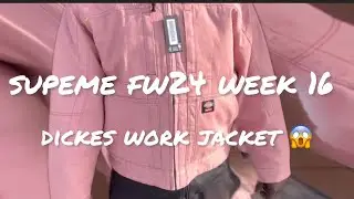 SUPREME FW24 WEEK 16 DICKIES WORK JACKET PINK ON BODY REVIEW 😱🔥 LIMITED