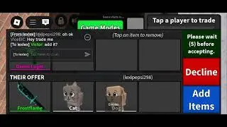 This is a trust trade my green luger for her inventory....