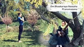 Shanti People - Surya Namaskar - Mantra | Asana 12 ( Om Bhaskaraya Namaha | Pranamasana ) EN|RU Sub