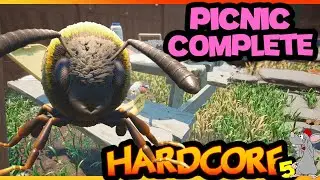 GROUNDED PICNIC TABLE COMPLETED IN HARDCORE MODE! One Life Challenge Part 5