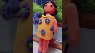 Clay Doll 🎎 #claydoll #creativeclayideas #shorts #claydollmaking#clay #clayart #clayvideos