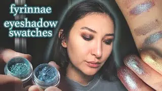 fyrinnae loose eyeshadow swatches // multichrome shimmers w/ pixie epoxy