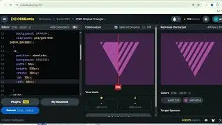 CSSBattle Target #187 Striped Triangle | HTML & CSS Solution Explained