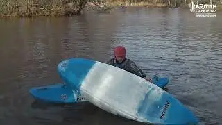 White Water Kayak Rescue - emptying a capsized kayak