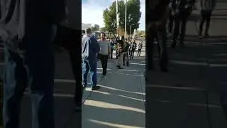 Saugus High- Man yells at religious protesters