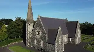 Drone Flight of St Andrews Church Carryduff Northern Ireland  4k