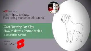 Goat Drawing For Kids - Simple Drawing #shorts