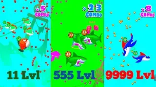 NOOB vs PRO vs HACKER FISH EVOLUTION RUN EAT MONSTER FISH 3D (Max Level) Gameplay