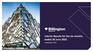 BILLINGTON HOLDINGS PLC - Interim Results