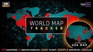 COVID-19 Coronavirus Pandemic Tracker | World Map & USA Map Population / After Effects Project Files