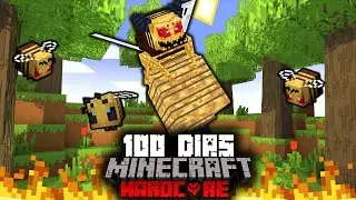 🐝Sobreviv&iacute; 100 D&iacute;as en un APOCALIPSIS de ABEJAS MALDITAS en Minecraft HARDCORE..Esto fue lo que Pas&oacute;