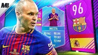 FIFA 18 END OF ERA INIESTA REVIEW | 96 EOE INIESTA PLAYER REVIEW | FIFA 18 ULTIMATE TEAM